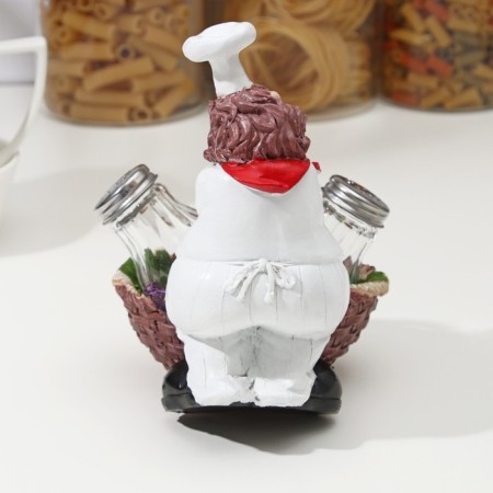 Set for glass spices on the stand “Shy cook”, 3 items: Solonka 60 ml, Listen 60 ml, stand-2