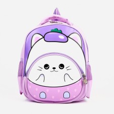Baby backpack on lightning, 3 outer pockets, lilac/pink color