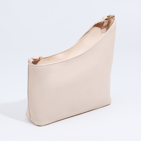 Cross-Bodi Bag on a zipper, beige color-2
