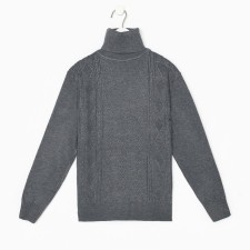 Sweater for the boy, the color is light gray, height is 116-122 cm