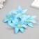 Budon on the leg for decoration "Lily Garden" purple-blue 6.5x6.5 cm