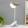 Table lamp on the clothespin "Bird" LED 3000-6000K 5W USB gold 20x7x34cm RISALUX
