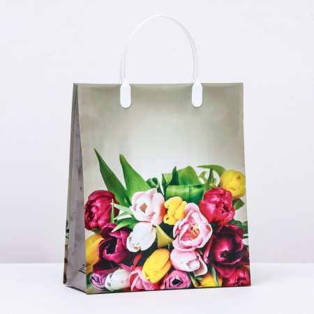 Bouquet package, soft plastic, 26 x 23 cm, 110 μm
