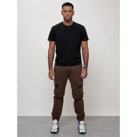 Cargo jeans men, size 44, brown color