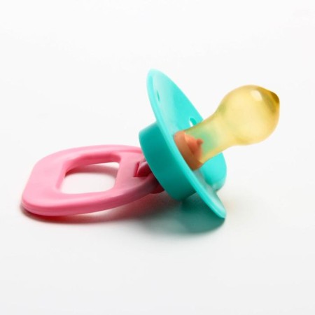 Latex-Latex classic “cherry” nipple with a ring, from 0 months., Mix color-2