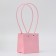 Flower bag, square, pink, moisture resistant, 13x12x12 cm