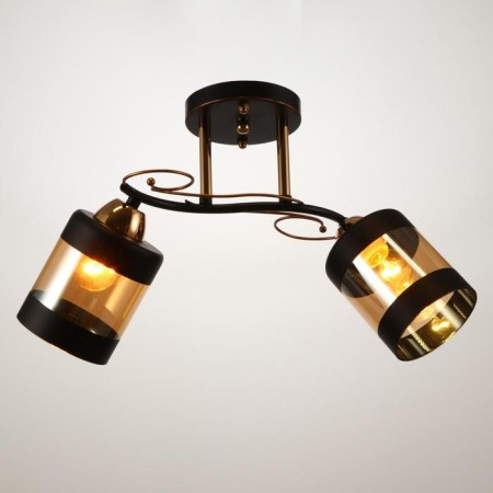 Chandelier 1083/2BK+GD 40W E27 Black-gold 46x15x24 cm Bayerlux-1