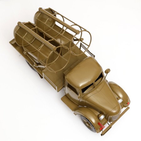 Mini-bar/stand for 2 bottles truck, green-4