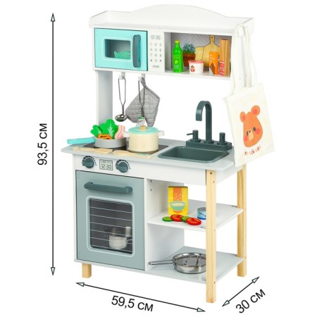 Children's wooden game cuisine "Gracie Stile" with 27 accessories-3