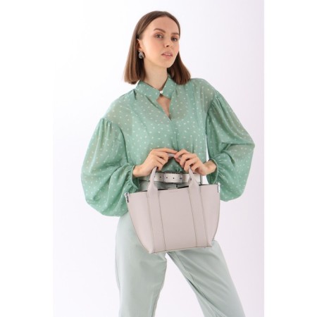 Bag Women's Tout with zipper, gray color-4