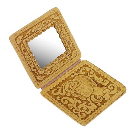 Mirror on hinges, mix, birch bark-5
