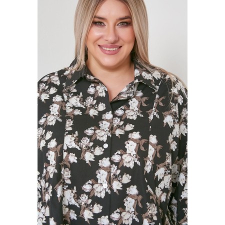 Female shirt, size 64, black color-5