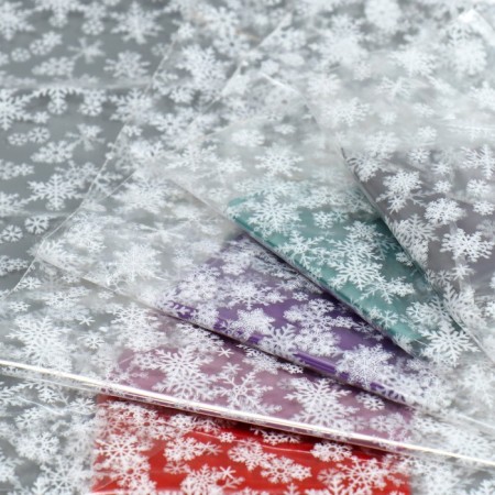 Gift package with a hard bottom "Snowflakes", 6 x 8 x 30 cm, New Year-5