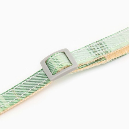 Collar "softness", polyester, with a bell, 34 x 1 cm, green-6