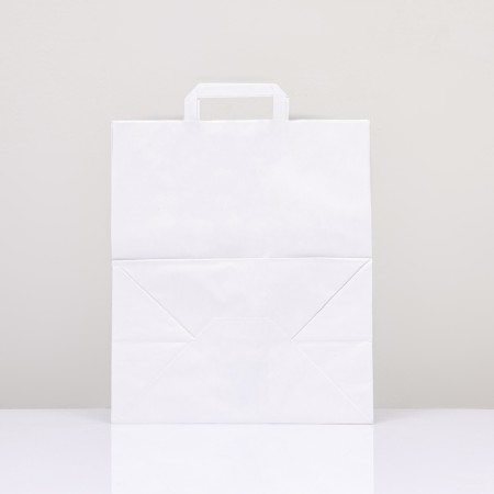 Craft package without printing, white, flat handle 20 x 31 x 34 cm-1