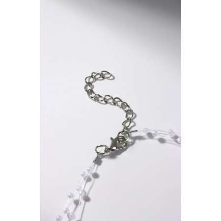 Choker "bride" pearls, white color, 30 cm-2