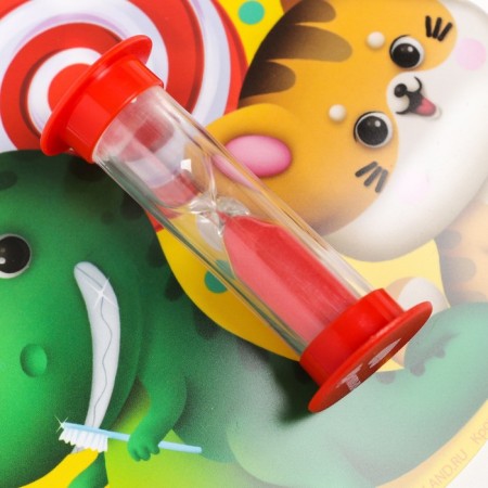 Set of toothbrush and children's sand cloth for teeth on a suction cup “Funny Friends”-3
