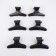 Hair clamps, set - 6 pcs, 8 × 4.5 × 3.4 cm, black color