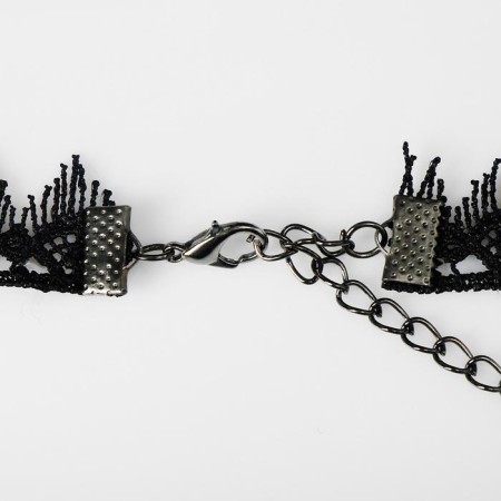 Choker "mistress" elongated beads, black color, l = 31 cm-2