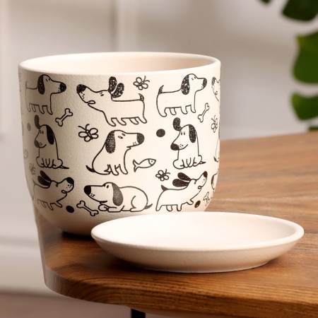 Pot Flower dog White BUY №2, 1.6 l, D - 15 cm-1