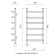 Domoterm electric heated towel rail "Stefano", 400 x 600 mm, 6 crossbars, left, chrome