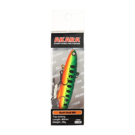 Akara wobbler Ratteline Soft Roll 8 cm, color A140, 28 g-1