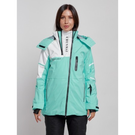 Ski jacket female, size 46, turquoise color