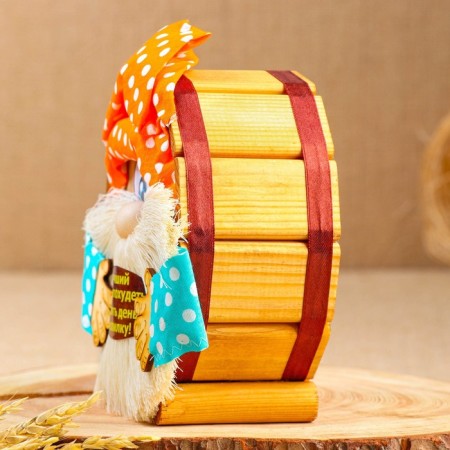 Wooden piggy bank "Brown Kuzma", mix-6