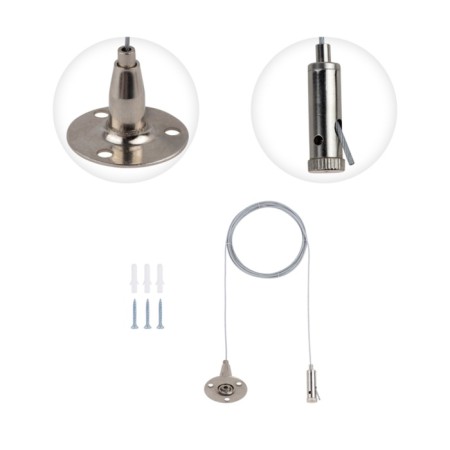 A set of cable suspensions for the tire pipeline with a height adjustment, 2m (2 pcs.) Rexant-1