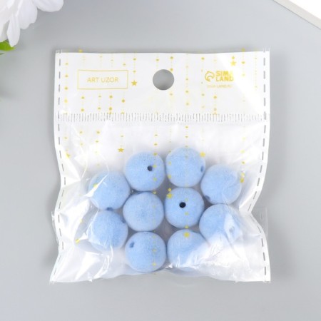 Beads for creativity velvet spraying "Blue sky" set 10 pcs d = 1.4 cm-3