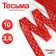 Red braid with lurex, 2.5 cm, in a roll 10 meters