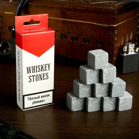 Cowboy whiskey stones, natural steat, 10 pcs