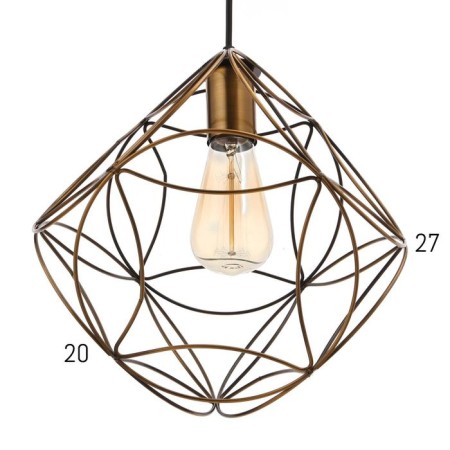 Lamp Bayerlux 669915/1 E27 40W gold 21x21x121 cm-3