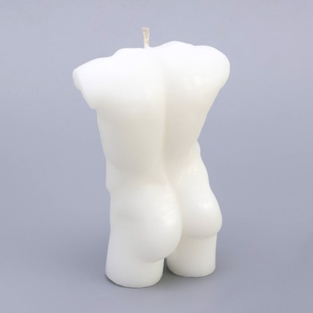 Figure candle "Men's silhouette" 12x7.5 cm, white-3