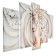 Carty clock is wall-mounted, modular "Girl's sculpture", silent, 80 x 140 cm