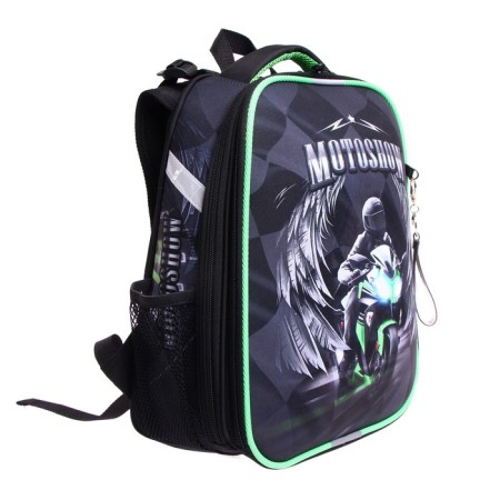School backpack 38 x 30 x 16 cm, ergonomic back, Stavia "Moto"-1