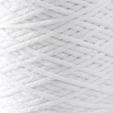 Knitting cord without core 70% cotton, 30% polyester 1mm 200m/60 ± 10g (01-white)-2