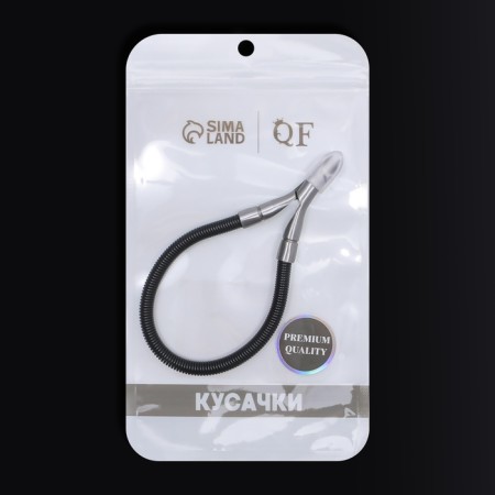 Manicure nippers for the cutter "Premium", hidden spring, 11 cm, blade length - 6 mm, silver/black color-8
