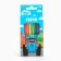 Set of candles in a cake 6 pieces, with colored flame, blue tractor
