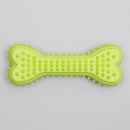 Chewing toy plow "Bone for massage", 11 x 4 x 2 cm, salad-1