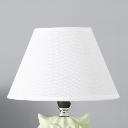 Traffic lamp with lampshade RISALUX "Owl", E14, 40 W, light green, 20 × 20 × 29 cm-2