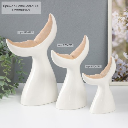 Souvenir Ceramics "Kita Tail" Sand-white 19.4x9.2x29 cm-4