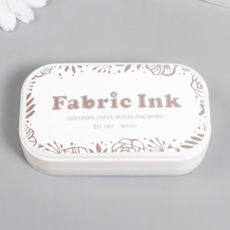 Stamping pillow for textiles, wood, papers "White ceramics" 5.3x9.5 cm