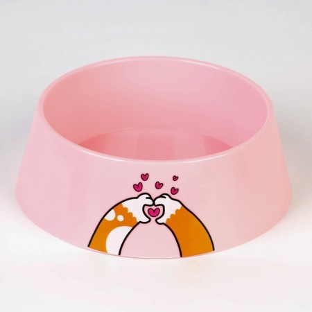 Plastic “Heart” bowl, pink, 300 ml-2