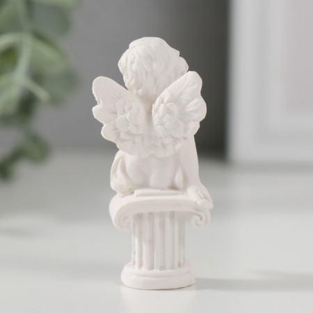 Polystone souvenir "Angel on the column" 5.5x2.5x2.5 cm-2