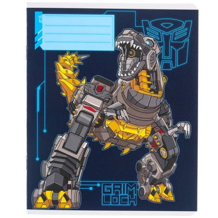 Notebook in a ruler of 12 sheets, 5 types of mix, cover covering cardboard, transformers-8