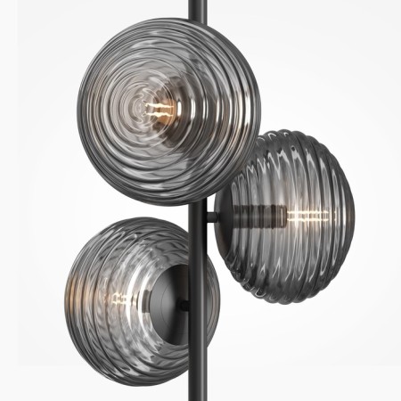 Suspension lamp Maytoni Mod268PL-03B, 3CHE14, 40W, 32.5x32.5x351 cm, Black color black-1
