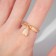 Ring "Heart" air, color gold, dimensionless