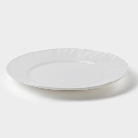 Dessert plate Avvir "Regal", d = 20 cm, glass ceramic, white color-1