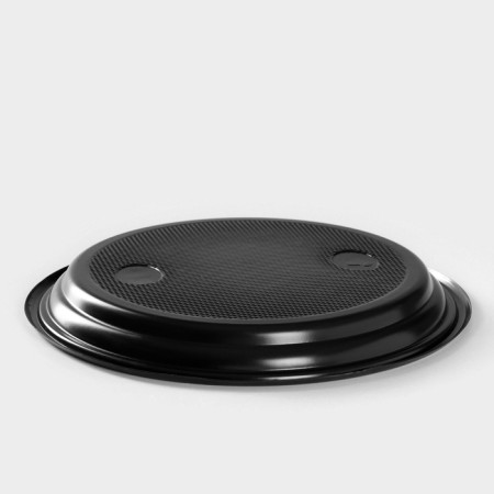 Plastic plastic disposable, d = 20.5 cm, black, 100 pcs/un-3